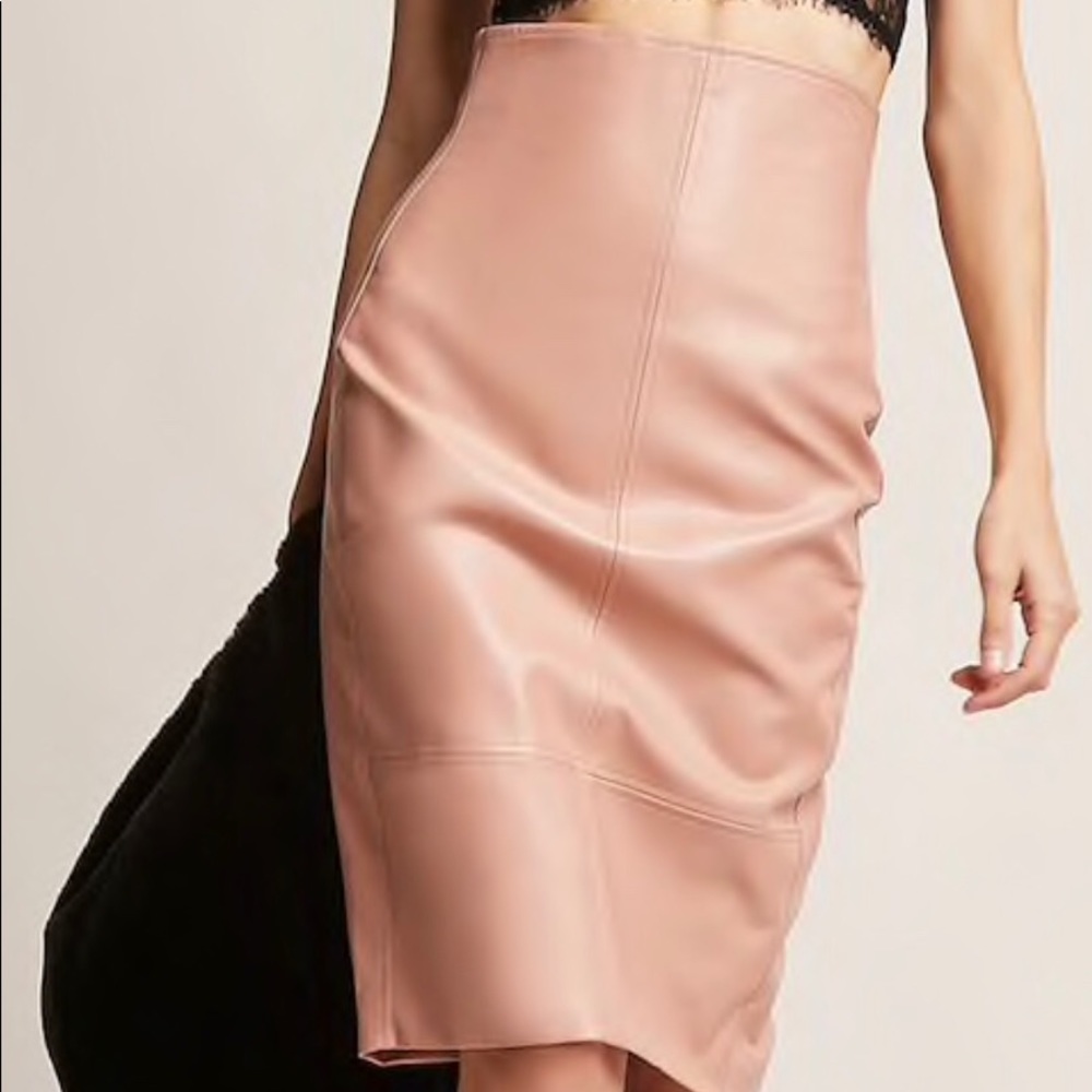 Faux Blush Vegan Skirt
